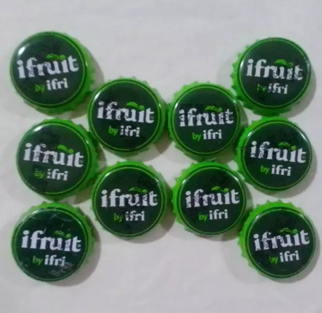 Lot Arabic Metal Soft Drink Bottle Cap for Collectors "ifru" used 2022 (10units)
