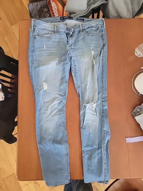 Hollister Junior Girls Jeans Size 13R Low Rise Super Skinny