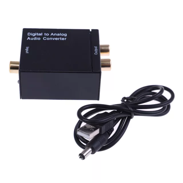 Optical coaxial toslink digital to analog audio converter adapter RCAF-lm