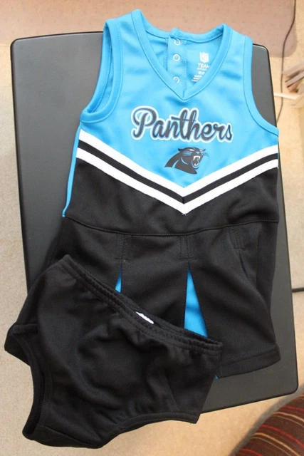 Carolina Panthers NFL Team Apparel Toddler Girls Sz 2T Cheerleader Outfit New