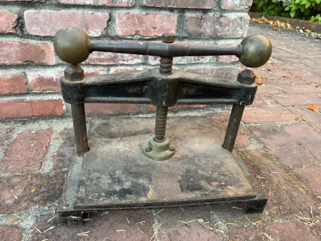 Antique Cast Iron Bookbinding Press