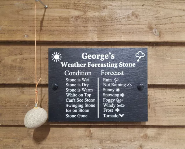 Funny  Weather Forecasting Stone Natural Slate Plaque Ideal Gift Sign 3 Sizes