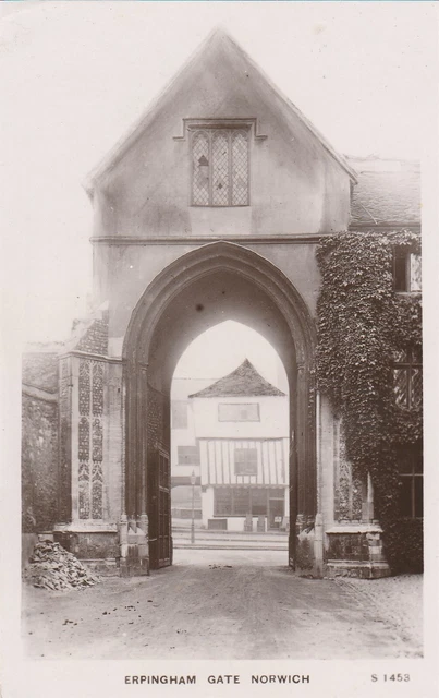 k england Norfolk old antique postcard english erpingham gate norwich