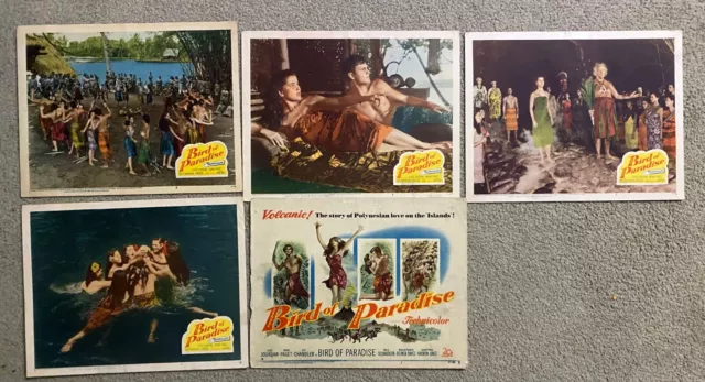 Lobby Card Lot: Bird of Paradise (1951): original movie