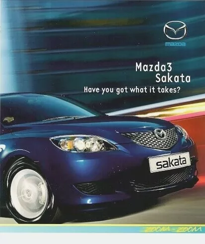 Mazda 3 Sakata 1.6 5-dr Limited Edition 2005 UK Market Sales Brochure