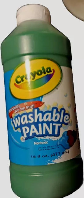 Crayola Washable Project Paint Nontoxic Vibrant Green Kids Paint Squeeze Bottle