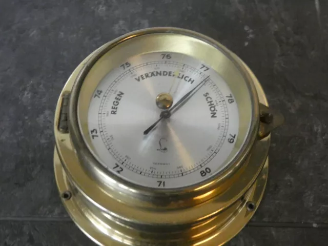 18262/ Lufft älteres Barometer Messing  Ø Anschraubfläche ca. 13,8 cm