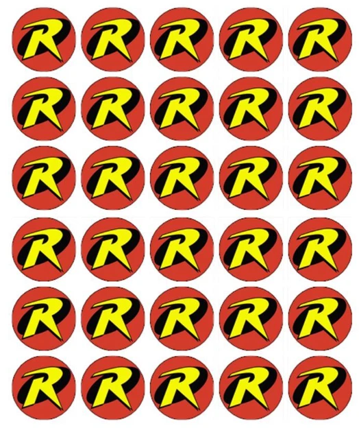 30 X Superhero Themed Edible Cupcake Toppers | Uncut On Wafer Sheet- Q - View #5