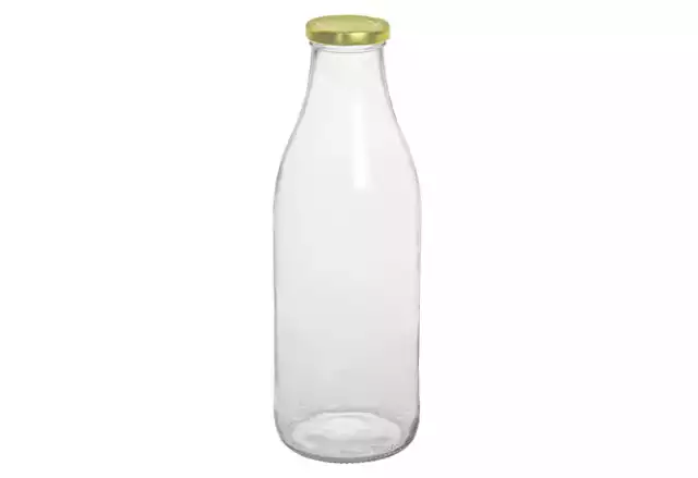 Glasflasche Saftflasche Milchflasche mit TO-Deckel Emsy wiederverwendbar 1 Liter