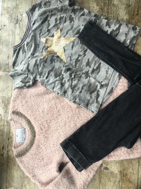PACCHETTO JEANS RAGAZZA Abbigliamento Età 11-12 Anni Maglione Jeans Scintille Top SUCCESSIVO 2