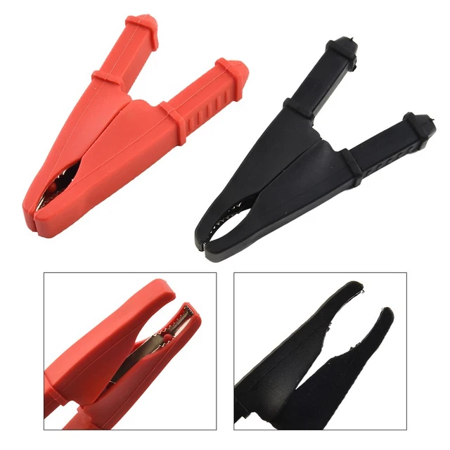 Insulated Alligator Clip Alligator Clips Red Black 1000V 2 Pack 50A 75mm