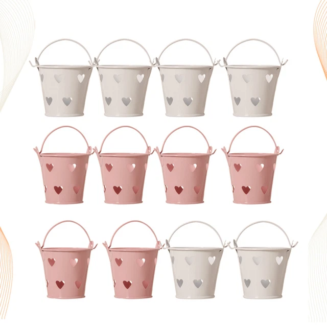 12 Pcs Petits Seaux En Métal Mini-pots De Fleurs Pour Enfants Fête