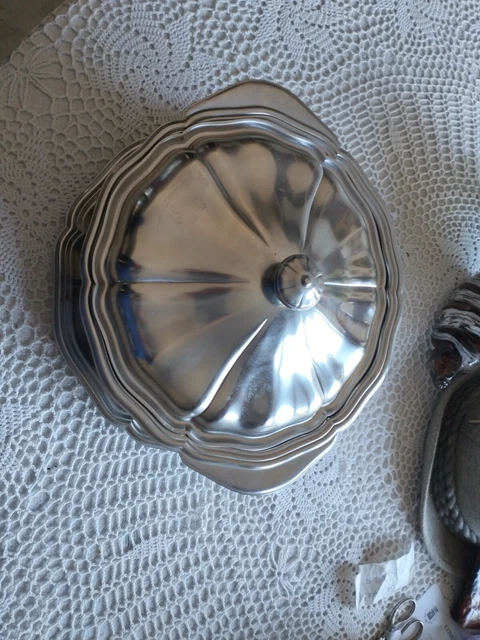 Zuppiera Con Vassoio Acciaio Inox 18/8 Fratelli Calderoni Made In Italy