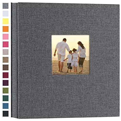 Linen Hardcover Photo Album 4x6 600 Photos Large Capacity for 600 Pockets Gray