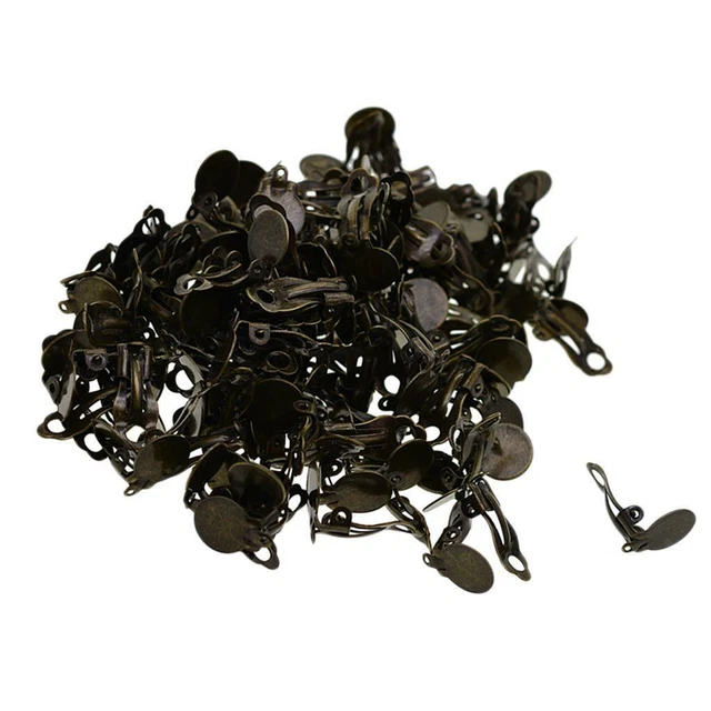 100 Stück halbfertige Rohlinge DIY Ohrclips Konverter mit offener Schleife
