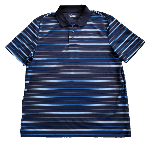 CROFT BARROW Polo Shirt Men s L Cool Dry Performance Blue Sz XL Golf Tennis 12.95 PicClick