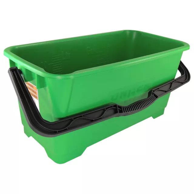 Unger QB220 Heavy-Duty Plastic Pro Bucket Green 6 Gallons