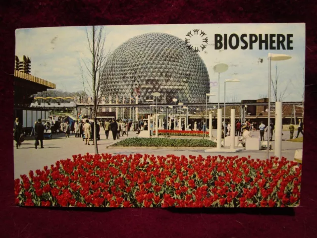 Montreal QC-Quebec Canada, Biosphere, Vintage Postcard "Man & his world" posted
