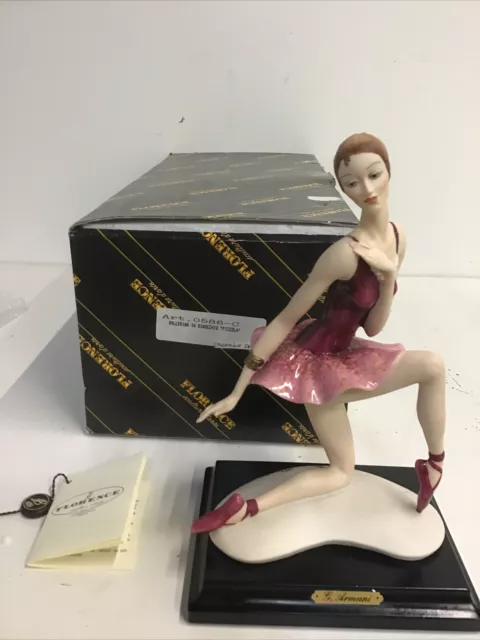Giuseppe Armani Porcelain Ballerina in Ginnocchio 0586C Signed Original Box Rare