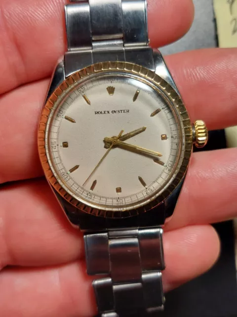 1953 Rolex 6223 34mm Vintage 2 Tone Manual Wristwatch, Fully Overhauled 6/23 1953 Rolex 6223 34mm Vintage 2 Tone Manual Wristwatch, Fully Overhauled 6/23