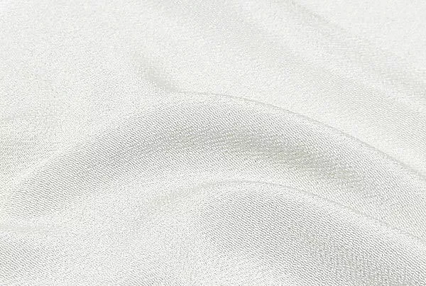 OBIAGE WHITE PURE Silk Crepe Plain Visiting Kimono Solid Color Fine ...