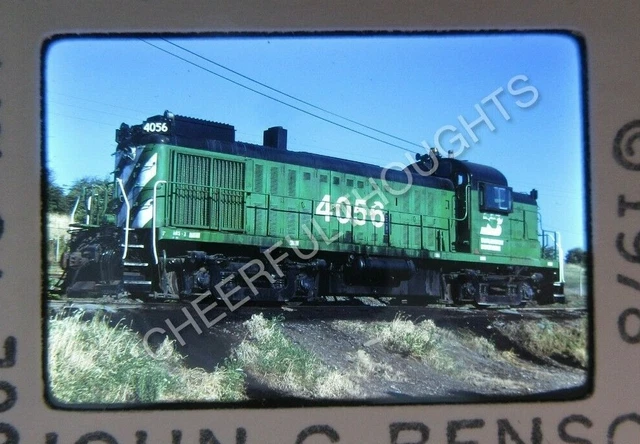 Original '78 Kodachrome Slide BN Burlington Northern 4056 RS3 Vancouver    28G40