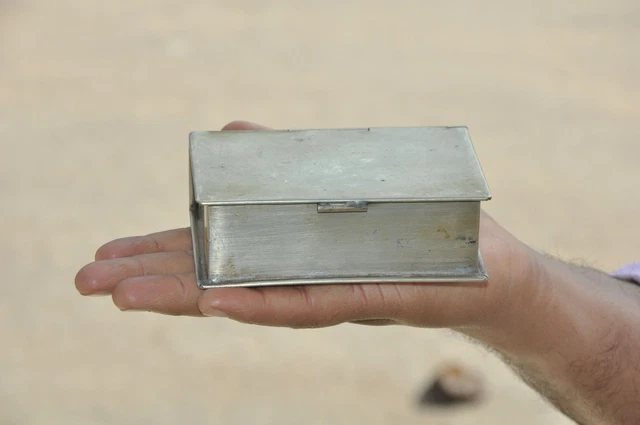 Old Brass Handcrafted 2 Compartment Book Shape Betel Nut Box
