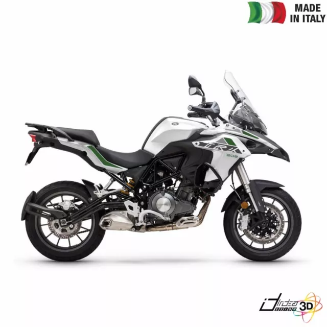 Set Di Adesivi Carena Grafica Verde Army Per Benelli Trk 502 2017-2019