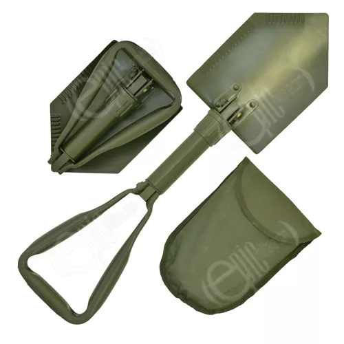Olive Green NATO Type FOLDING SHOVEL - EXTREME Military Army Spade with Case New