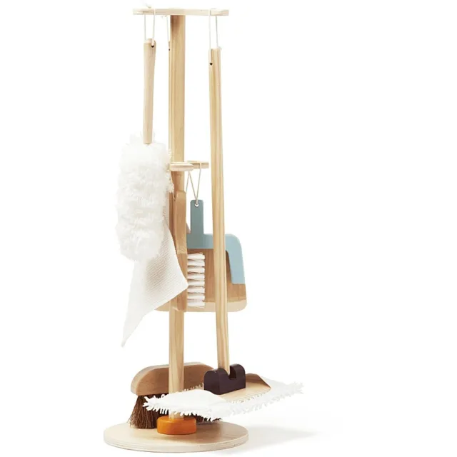 Kids Concept Reinigungsset Holz Kinderspielzeug Rollenspiel 22x22x65 cm B-WARE