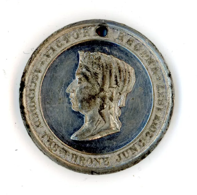 Queen Victoria Diamond Jubilee medal medallion Kingston on Thames #59 antique