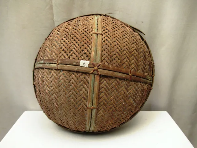 Antique Burmese Basketry Sieve For Rice And Sesame Farmhouse Kitchen Utensil "1 4