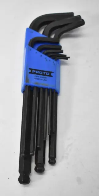 Proto Professional Metric Ball Hex Key Set J4996 1.5mm To 10mm 9 Piece Tools