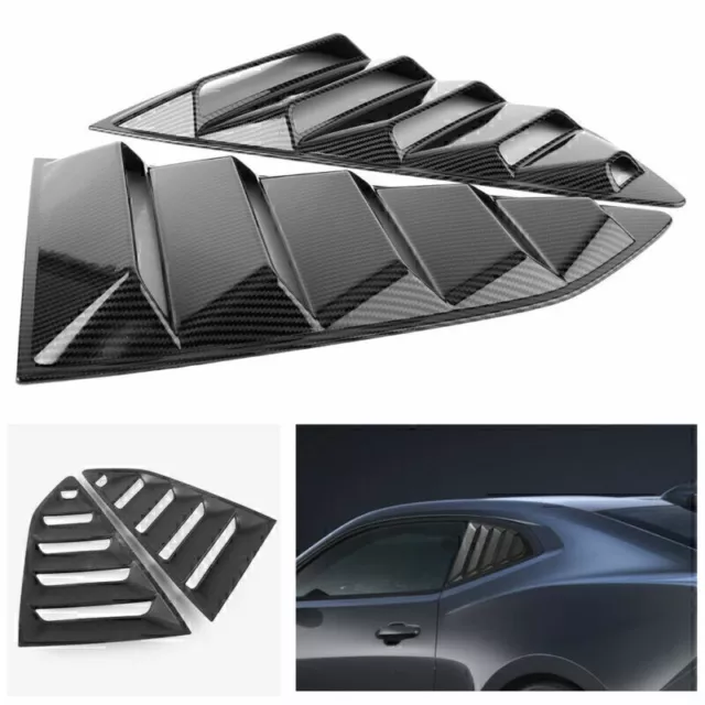 For Chevy Camaro Rear Window Louver Cover Side Slot Carbon Fiber 201 L8M6