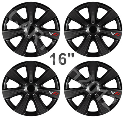 16" x 4  Peugeot Partner,Expert,407,308 BLACK Wheel Trims Hubcaps  Carbon Effect