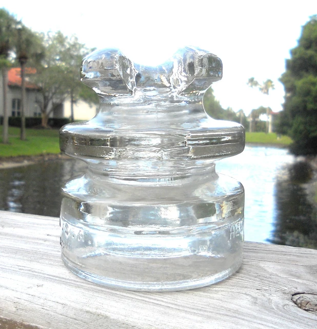 Nice Clear Cd 220 Hemingray Cable Style Glass Insulator (T)