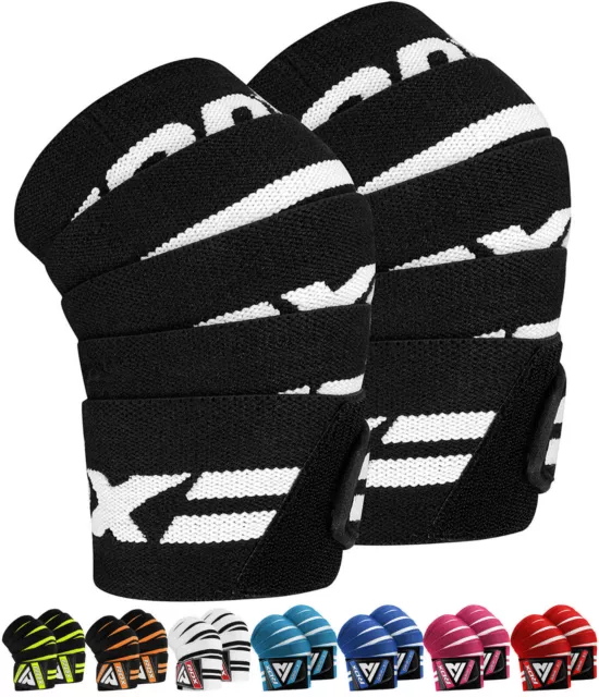 Knee Wraps Weightlifting by RDX, Bandage Straps Guard Pads Powerlifting Gym