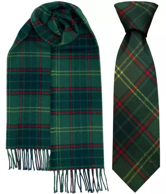 Mens Scarf & Tie Gift Set Irish County Armagh Tartan Plaid