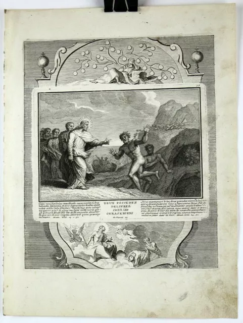 Original 1730 Copper Engraved/Etched Print from Demarne's Bible 9x12 Plate #39