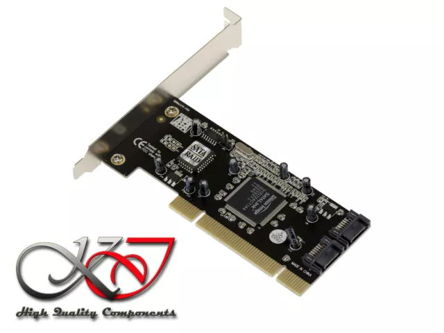 Carte Controleur PCI SATA // 2 PORTS // RAID 0 RAID 1 - Chipset SIL3112