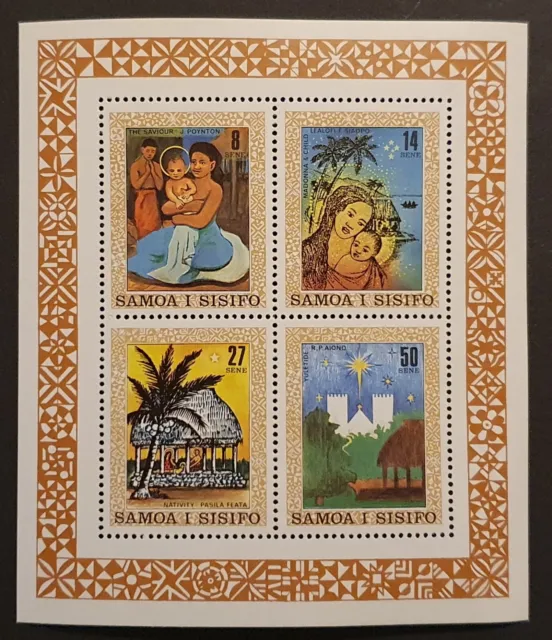 Samoa I Sisifo stamps 1980 Christmas Paintings minisheet MNH