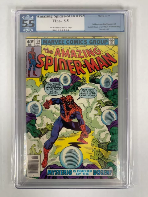 1979 AMAZING SPIDER-MAN #198 - PGX 5.5 FINE- - MYSTERIO! Newsstand, Not CGC/CBCS