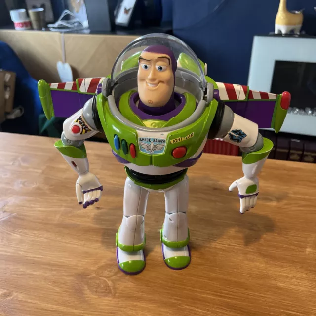 Buzz Lightyear Toy Story Collection Thinkway Toys Lights Sounds 12” Read Des