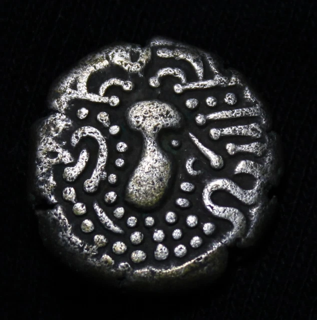 Ancient India  Challukya Dynasty  AD 950-1050 Silver Drachm   223-163