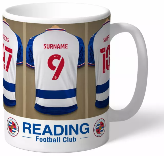Personalised Reading FC Dressing Room Shirts Mug - Free Delivery