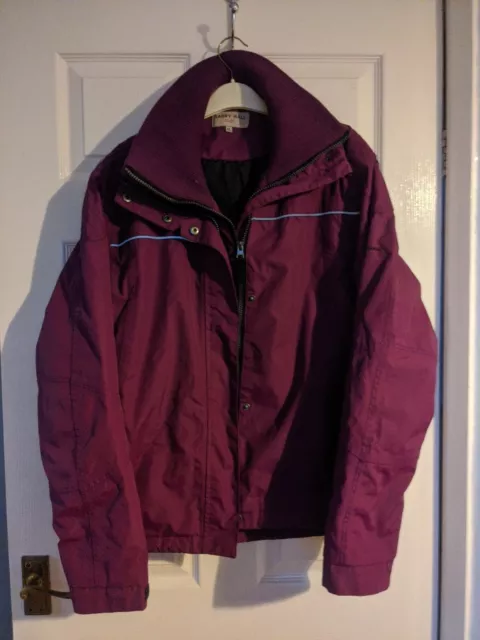 XL /44 Harry Hall Women’s Waterproof Dark Pink Purple Jacket Slighty insulated