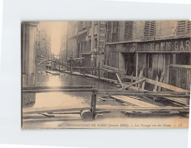 Postcard Floods of Paris France