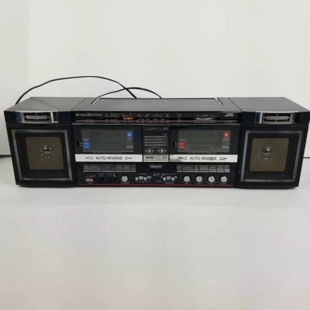 JVC PC-W88 W88C R88C Portable Stereo System Boombox (TAPE PLAYERS NOT  WORKING)