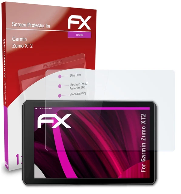 atFoliX Pellicola Vetro per Garmin Zumo XT2 9H Armatura di protezione