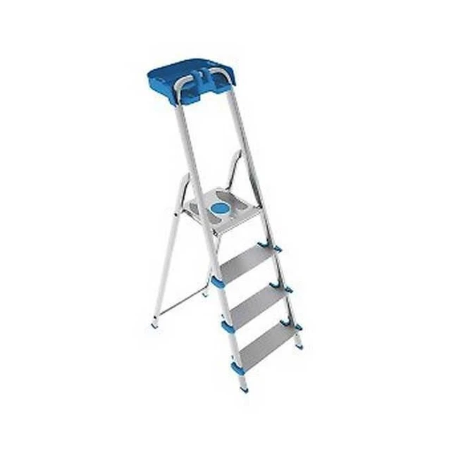 Scala ATLANTICA 4 Gradini XL Alluminio Antiscivolo Vaschetta Portautensili EN131